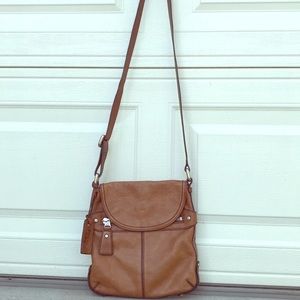 Brown vintage Fossil crossbody bag.